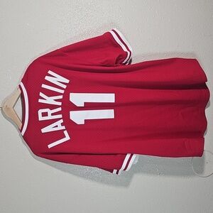Vintage Mitchell & Ness Cincinnati Reds Barry Larkin Jersey.